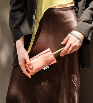 Micro Umbrella | Madeleine/Pink Blush by ANATOLE (anatole-pink-folding-micro-umbrella-madeleine)