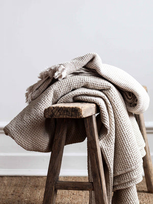 Miro Bedspread 180X260 | Sand Beige by TELL ME MORE (tell-me-more-miro-bedspread-180x260-sand-beige)