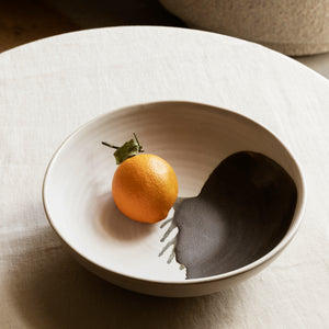 Omhu Bowl L | Off-White/Charcoal by FERM LIVING (omhu-bowl-large-off-white-charcoal)