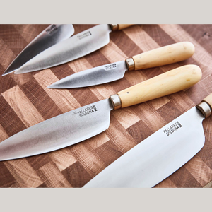 Boxwood Carbon Steel Kitchen Knife Set | 8cm & 11cm by PALLARÈS (pallares-kitchen-knife-set-8cm-11cm-carbon-steel)
