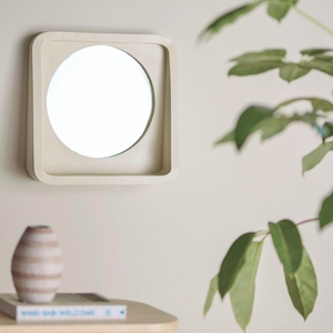 Phoebe Polyresin Mirror W/Shelf | Natural by BLOOMINGVILLE (phoebe-mirror-w-shelf-nature-polyresin)