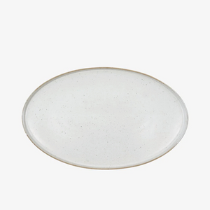 Pion Oval Serving Platter 38cm | Grey/White by HOUSE DOCTOR (pion-serving-dish-38cm-grey-white)