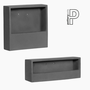 Jack Wally Wall Planter XS | Grey by POTTERY POTS (jack-wally-wall-planter-xs-grey)