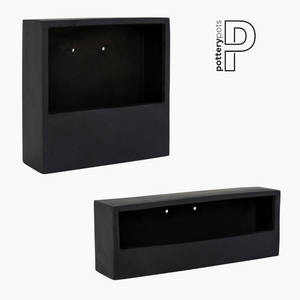 Jack Wally Wall Planter XS | Matte Black by POTTERY POTS (jack-wally-wall-planter-xs-black)