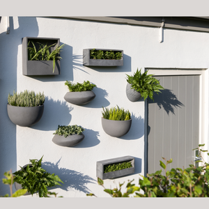 Balcony Low Wall Planter XS | Grey by POTTERY POTS (wally-balcony-low-wally-xs-grey-1)