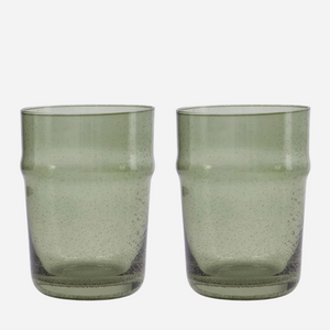 Rain Glasses Set of 2 | Green by HOUSE DOCTOR (glass-hdrain-green-1)