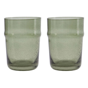 Rain Glasses Set of 2 | Green by HOUSE DOCTOR (glass-hdrain-green-1)