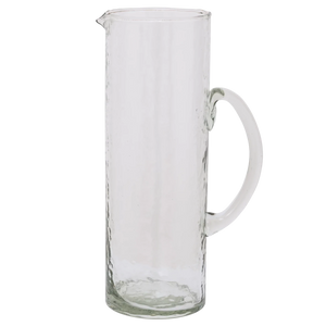 Hammered Glass Jug | Clear by URBAN NATURE CULTURE (urban-nature-culture-jug-hammered-glass-transparent)