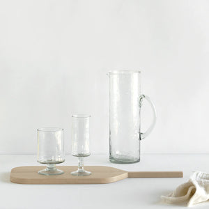 Hammered Glass Jug | Clear by URBAN NATURE CULTURE (urban-nature-culture-jug-hammered-glass-transparent)