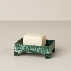 Flow Resin Structured Soap Dish | Dark Jade by SAARDÉ (flow-resin-structured-soap-dish-dark-jade)