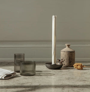 Ripple Carafe Set | Smoked Grey by FERM LIVING (ripple-carafe-set-smoked-grey)