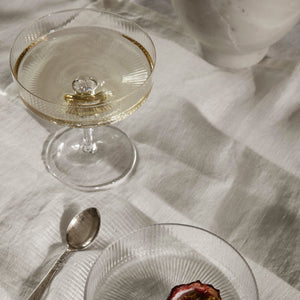 Ripple Champagne Saucers Set of 2 | Clear by FERM LIVING (ripple-champagne-saucers-set-of-2-clear)