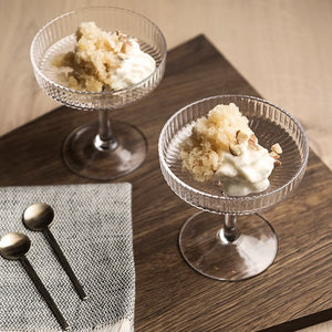 Ripple Champagne Saucers Set of 2 | Clear by FERM LIVING (ripple-champagne-saucers-set-of-2-clear)