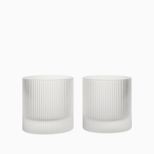 Ferm Living Ripple Tumbler Glasses | Set of 2 | Clear