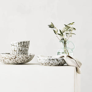 Tell Me More Rivoli Bowl Small | Green Splatter