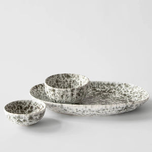 Tell Me More Rivoli serving plate | Small | Green Splatter