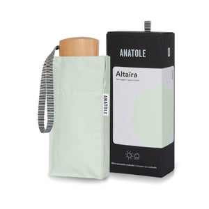UPF 50+ Sun & Rain Micro Umbrella | Altaïra/Lagoon Green by ANATOLE (micro-umbrella-uv-50-protection-sun-rain-lagoon-green)