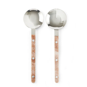 Resin Handle Salad Servers |Taupe by TASTEOLOGY (salad-servers-taupe)