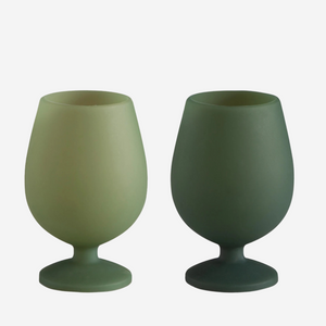 STEMM Silicone Glasses | Sage+Olive by PORTER GREEN (stemm-unbreakable-wine-glasses-sage-olive)