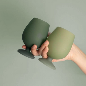 STEMM Silicone Glasses | Sage+Olive by PORTER GREEN (stemm-unbreakable-wine-glasses-sage-olive)