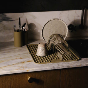 Store All Holder | Khaki by DESIGNSTUFF (all-cutlery-drainer-holder-khaki)