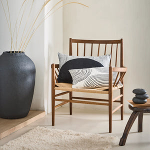 Suji Cushion | Off White/Black by URBAN NATURE CULTURE (urban-nature-culture-cushion-suji)