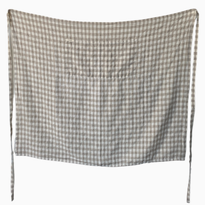 Gingham Linen Half Apron | Natural by TELL ME MORE (tell-me-more-apron-linen-gingham-natural)