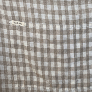 Gingham Linen Half Apron | Natural by TELL ME MORE (tell-me-more-apron-linen-gingham-natural)