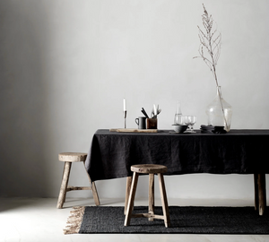 Linen Tablecloth 160x270 | Dark Grey by TELL ME MORE (tell-me-more-linen-tablecloth-160x270-dark-grey)