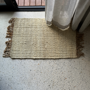 Hemp Rug 60X90 | Bleached by TELL ME MORE (tell-me-more-hemp-rug-60x90-colour-bleached)