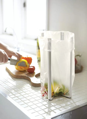 Tower Collapsible Bottle Stand | White by Yamazaki (tower-collapsible-bottle-stand-white)