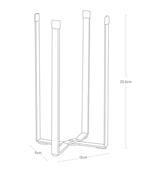 Tower Collapsible Bottle Stand | White by Yamazaki (tower-collapsible-bottle-stand-white)