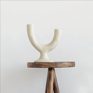 Urban Nature Culture Two Arms Ecomix Candle Holder | Fog
