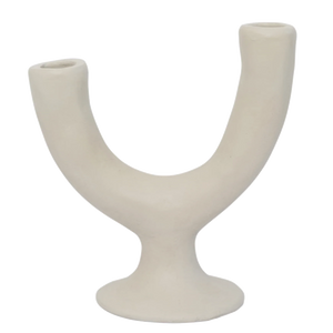 Two Arms Ecomix Candle Holder | Fog by URBAN NATURE CULTURE (urban-nature-culture-candle-holder-two-arms)