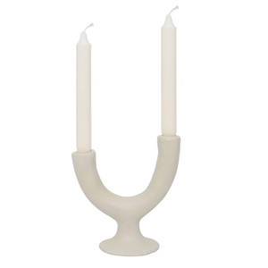 Two Arms Ecomix Candle Holder | Fog by URBAN NATURE CULTURE (urban-nature-culture-candle-holder-two-arms)