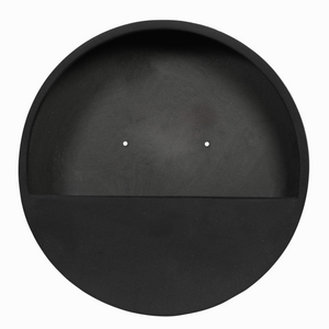 WALLY Wall Planter M 50cm | Matte Black by POTTERY POTS (pottery-pots-wally-hanging-m-fiberstone-o-50-00-black)