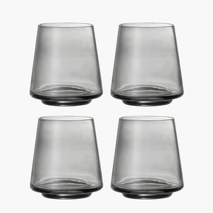 Yvette Drinking Glass Set of 4 | Smoke by BLOOMINGVILLE (yvette-drinking-glass-set-of-4-smoke)