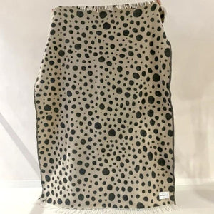 Cheetah Blanket | Beige/Off Black by MAISON DEUX (cheetah-blanket)
