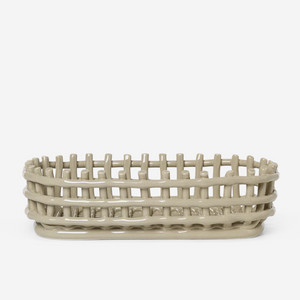Ferm Living Ceramic Basket Oval | Cashmere