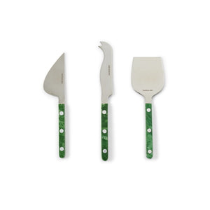 Resin Cheese Knives Set of 3 - Emerald by TASTEOLOGY (resin-cheese-knives-set-of-3-emerald)