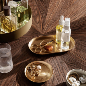 Basho Round Brass Tray by FERM LIVING (basho-tray-round-brass)