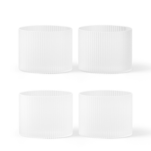 Ripple Low Glass | Set of 4 | Clear by FERM LIVING (ripple-low-glass-set-of-4-clear)