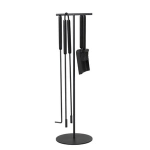 ASHI Fireplace Tool Set (Standing) 5pcs - Black Oak by BLOMUS (ashi-fireplace-tool-set-standing-5pcs-black-1)