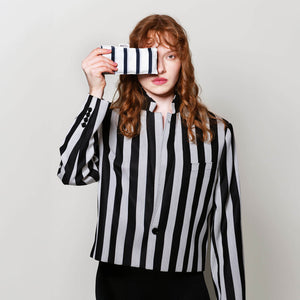 Micro Umbrella Marinières | Henri/Ivory-Navy by ANATOLE (anatole-striped-micro-umbrella-navy-stripes-henri)