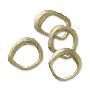 Flow Napkin Rings | Set 4 | Brass