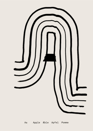 Alphabet Spaghetti by ATWTP - A Print by PAPER COLLECTIVE (paper-collective-alphabet-poster-print-a-print)