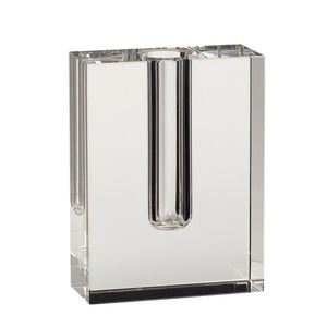 Block Vase | Crystal by HUBSCH (hubsch-block-vase-clear)