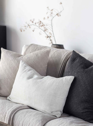 BRICK Cushion Cover 50X50 | Charcoal by TELL ME MORE (tell-me-more-brick-cushion-cover-50x50-charcoal)