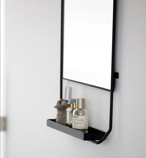 CHIC Mirror w/Shelf | Black by HOUSE DOCTOR (house-doctor-mirror-w-shelf-chic-black-ph0800)
