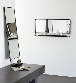 CHIC Mirror w/Shelf | Black by HOUSE DOCTOR (house-doctor-mirror-w-shelf-chic-black-ph0801)